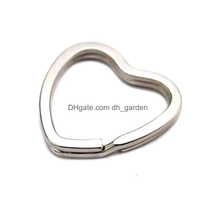 Key Rings New Fashion Diy Cute Heart Shape Alloy Metal Sier Color Couple Key Charm Lovey Keyring Jewelry For Car Handbag Ac Dhgarden Dhimw