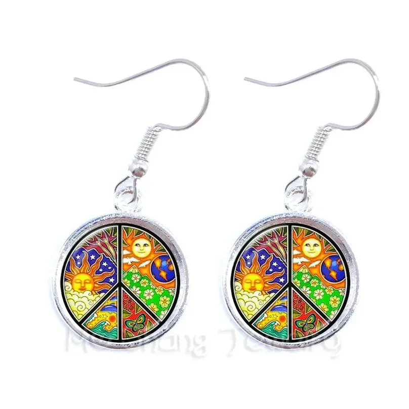 dangle earrings teen wolf pattern logo glass dome for women talisman and treatment of injury fit religion belief souvenir