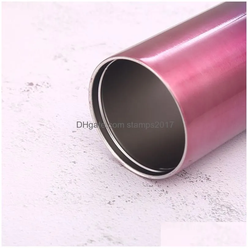 2021 creative gradient color coffee mug 304 stainless steel vacuum flask cup double-layer water tumbler