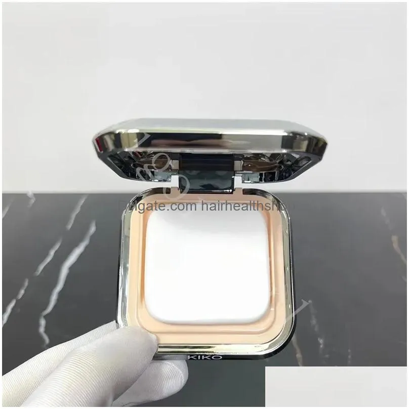 Face Powder Luxury Brand Face Powder Makeup For Girl Kiko 3 Color High Quality Pressed Beauty Cosmetics Cr15 Cr20 N40 With A Mirror St Dh1Og