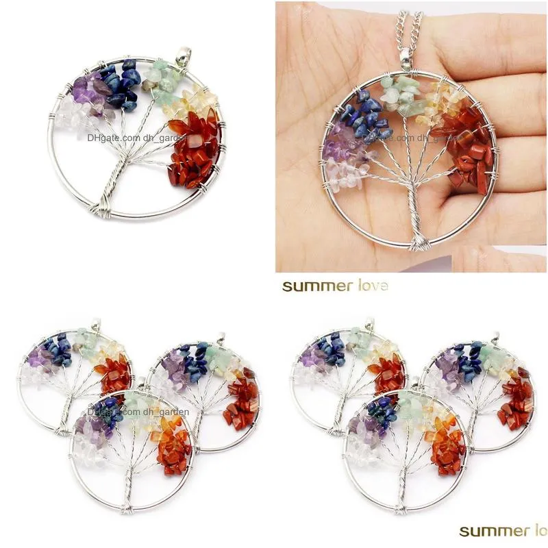 Charms New Fashion Delicate Natural Stone Hollow Tree Pendant Charm For Neacklace Handmade Diy Christmas Jewelry Gift Drop D Dhgarden Dhab0