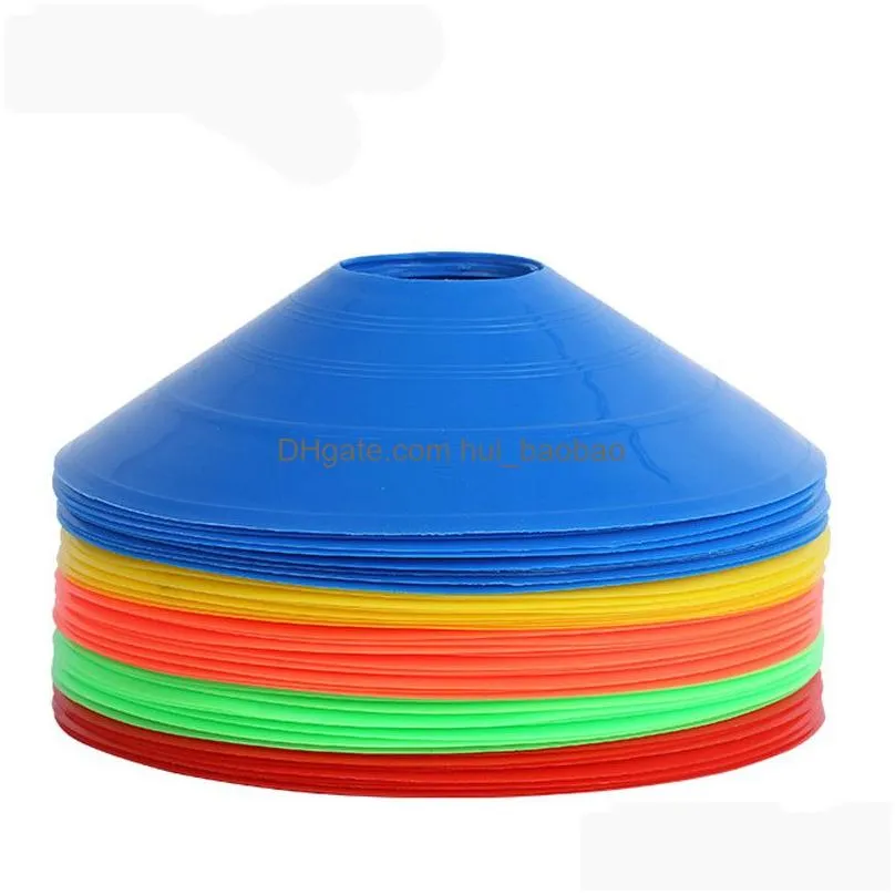 Training Equipment 50Pcs Lot 20Cm Football Cones Marker Discs Soccer High Quality Sports Saucer Entertainment Accessories274S3617058 Dhdak