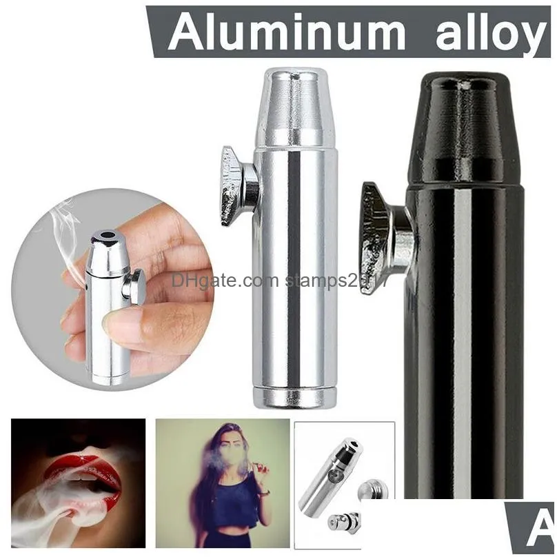 toppuff aluminum water pipe for smoking sniffer metal flat point tobacco fittings