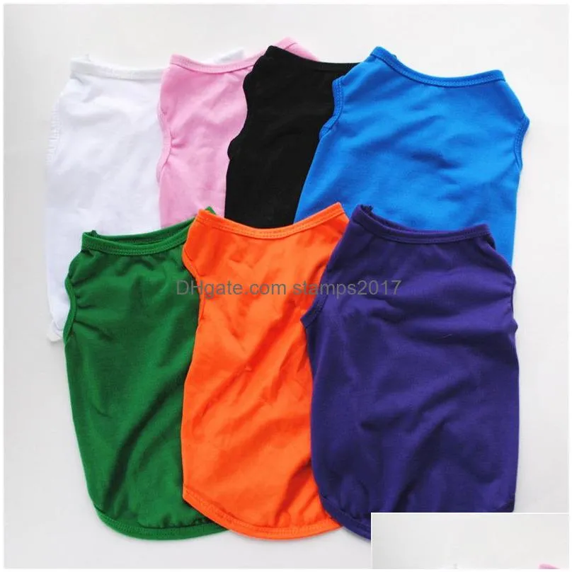charms puppy chien vest cute dog apparels animal t shirt pet supplies cat clothes thin ventilation summer solid color vests