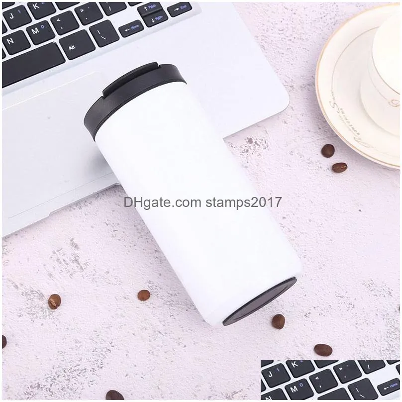 1 pcs 304 stainless steel coffee cup portable vacuum flask mug double-layer water tumbler for car