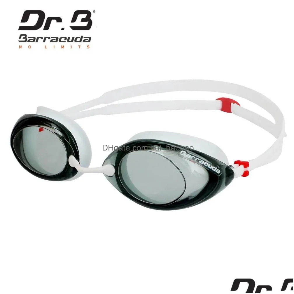 barracuda drb myopia swimming goggles antifog uv protection for adults men women white 32295 eyewear 240123