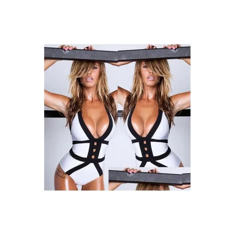 2019 fashion sexy lady women swimsuit swimmer push up bondage bikini swimwear bathing one piece monokini beachwear bathing