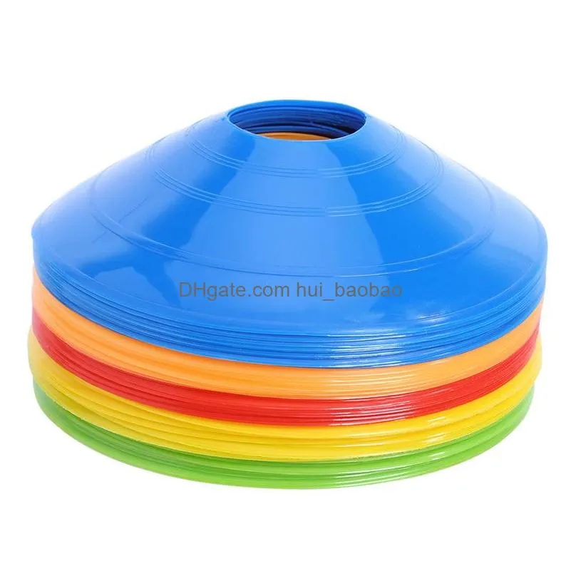 Training Equipment 50Pcs Lot 20Cm Football Cones Marker Discs Soccer High Quality Sports Saucer Entertainment Accessories274S3617058 Dhdak