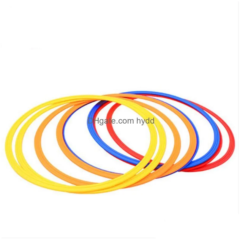6 pcs set 40cm soccer speed agility rings abs sensitive football training equipment pace lap football soccer set accessories8901447