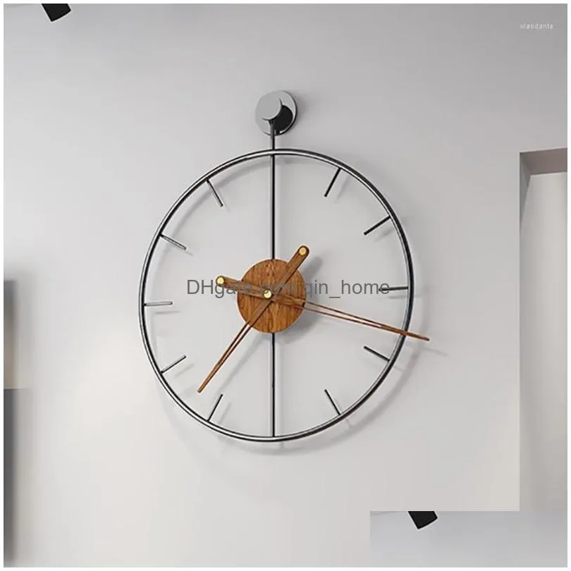 wall clocks luxury large clock modern metal wood silent watches mechanism relogio de parede living room decoration gpf50yh