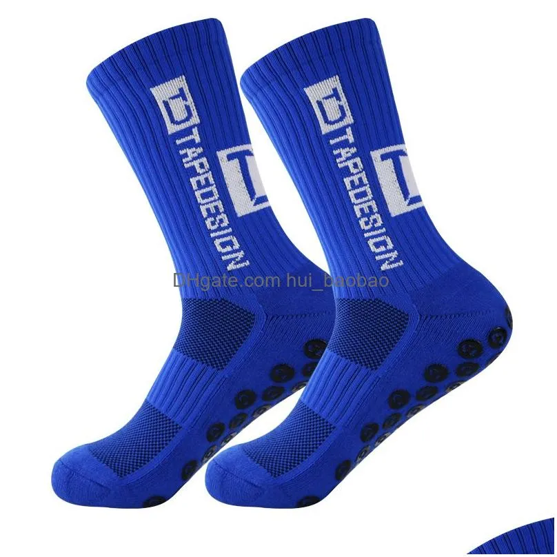 2022 anti slip football socks mid calf non slip soccer cycling sports socks mens