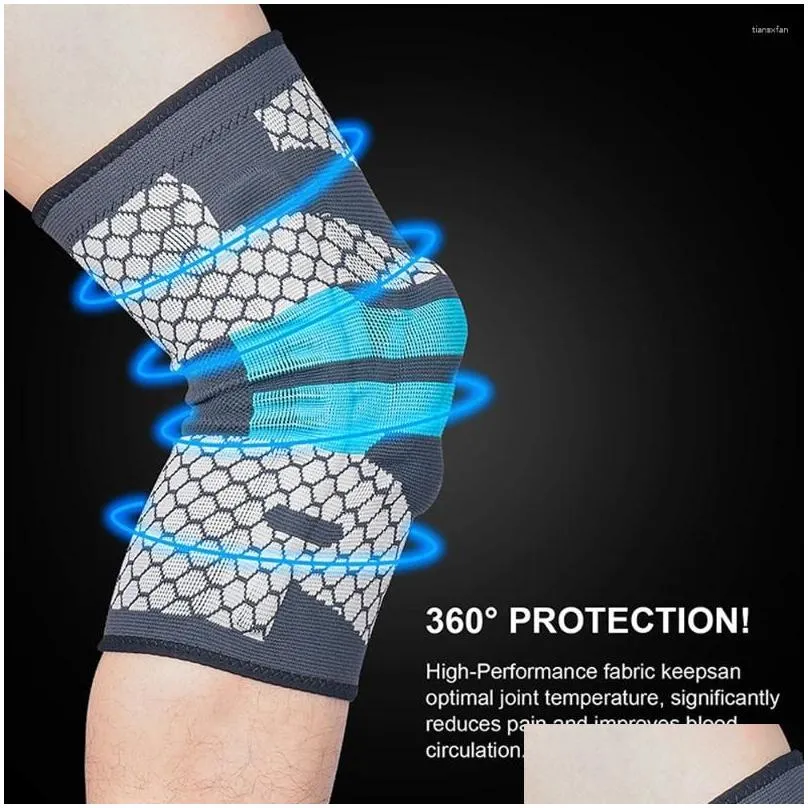 knee pads 1pcs braces for pain compression sleeves support men women weightlifting relief arthritis