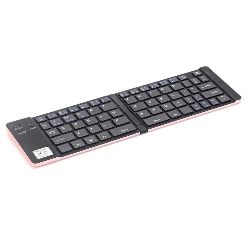 f66 folding mini bluetooth keyboard metal wireless key android phone tablet smart office preferred for notebook laptop  desktop tv