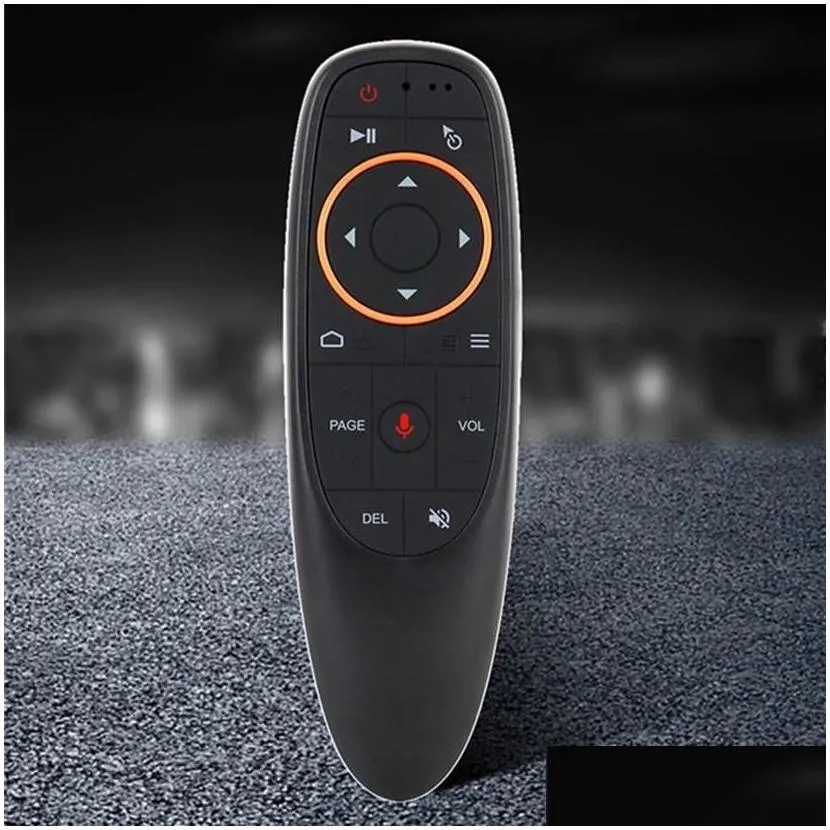 g10g10s voice remote control air mouse with usb 24ghz wireless 6 axis gyroscope microphone ir remote controls for android tv