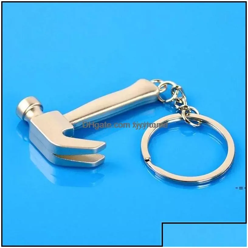 Party Favor Mini Metal Keychain Personality Claw Hammer Pendant Model Key Chain Ring Drop Delivery Home Garden Festive S Dhekx