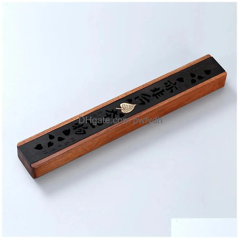 other home garden joss stick box the prajna paramita sutra recumbent incense line censer vintage sandalwood scripture ebony wood