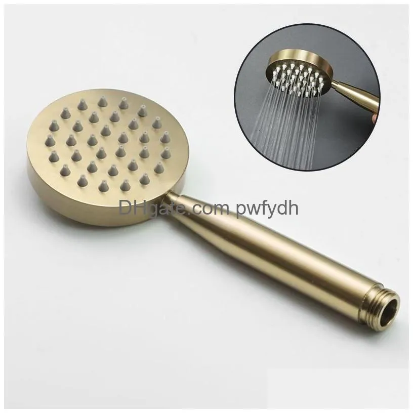 other faucets showers accs brushed gold hand held shower head bathroom finished brass or stainless steel rain spray bath handheld heads