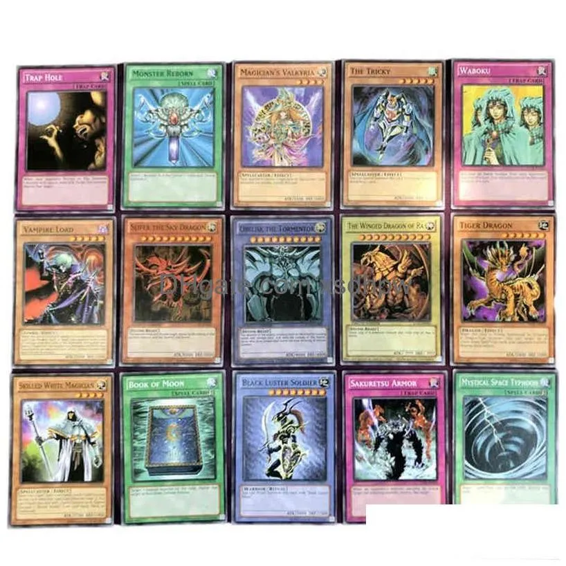 66pcs english yu gi oh cards yugioh yu-gi-oh card playing game trading battle carte dark magician collection kids christmas toy y1212