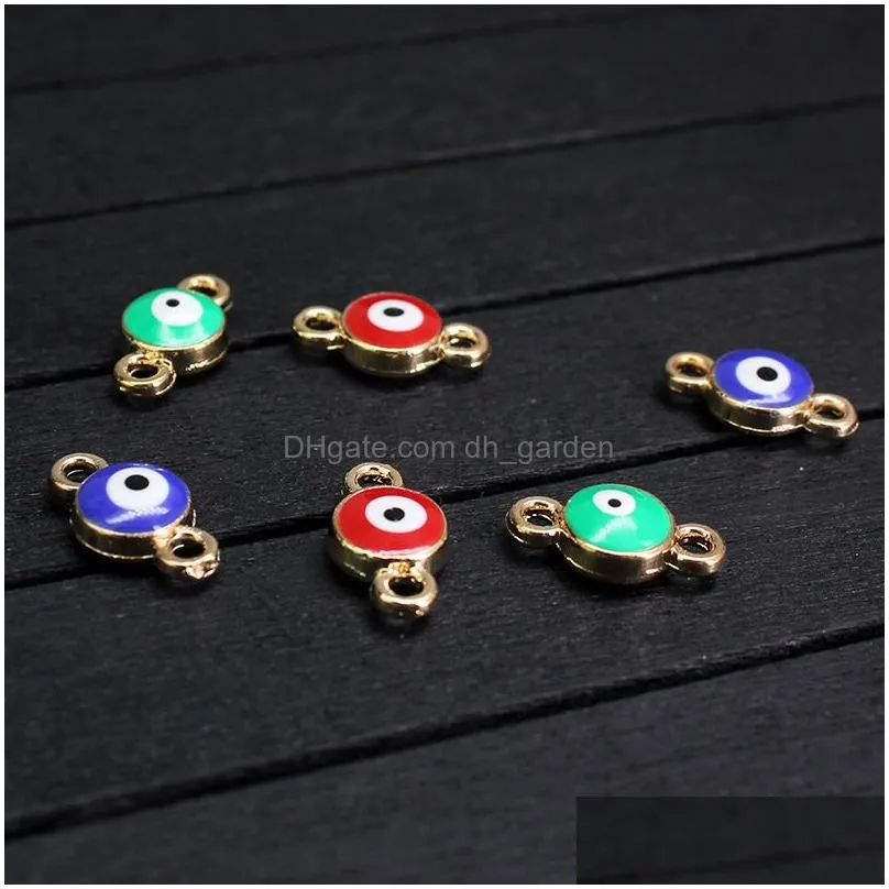 Charms Arrival Diy Oil Difre 3 Color Evil Blue Eye Pendants Charm For Keychain Bracelet Lucky Gold Plated Alloy Jewelry Drop Dhgarden Dhxsm
