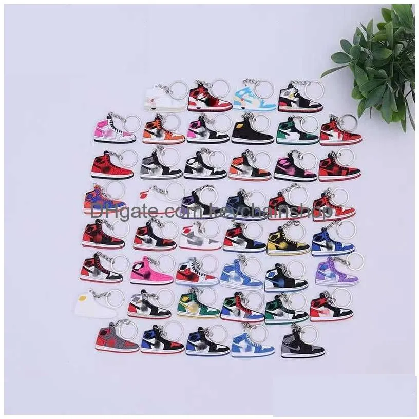 Wholesale Designer Mini Sile Sneaker Keychain Men Women Kids Key Ring Gift Shoes Keychains Handbag Chain Basketball Shoe Drop Deliver Dhbdf