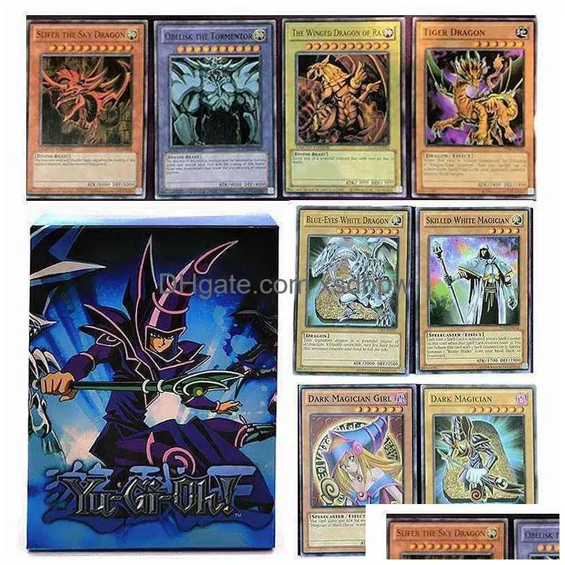 66pcs english yu gi oh cards yugioh yu-gi-oh card playing game trading battle carte dark magician collection kids christmas toy y1212