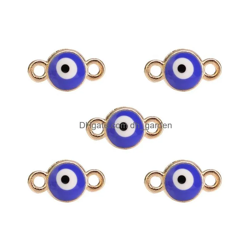 Charms Arrival Diy Oil Difre 3 Color Evil Blue Eye Pendants Charm For Keychain Bracelet Lucky Gold Plated Alloy Jewelry Drop Dhgarden Dhxsm