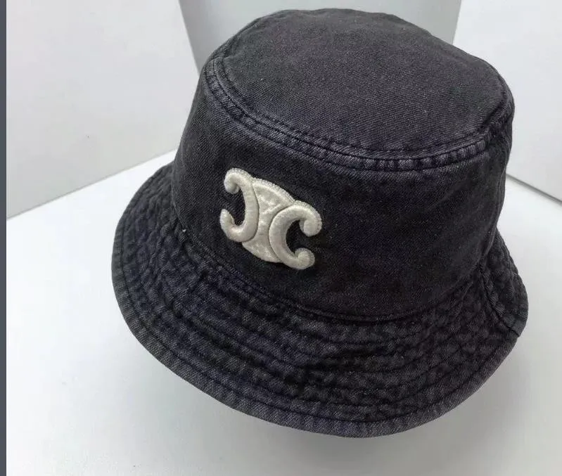 Luxury Denim Bucket Caps Fisherman Hats For Women Designer  embroidery Baseball Fisherman Hat Woman Sun hats Cap 