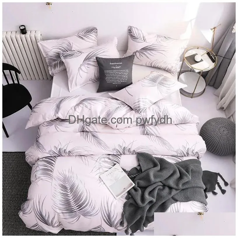 bedding sets 3pcs couple duvet cover with pillow case nordic comforter set quilt queen king double or single bed 231010