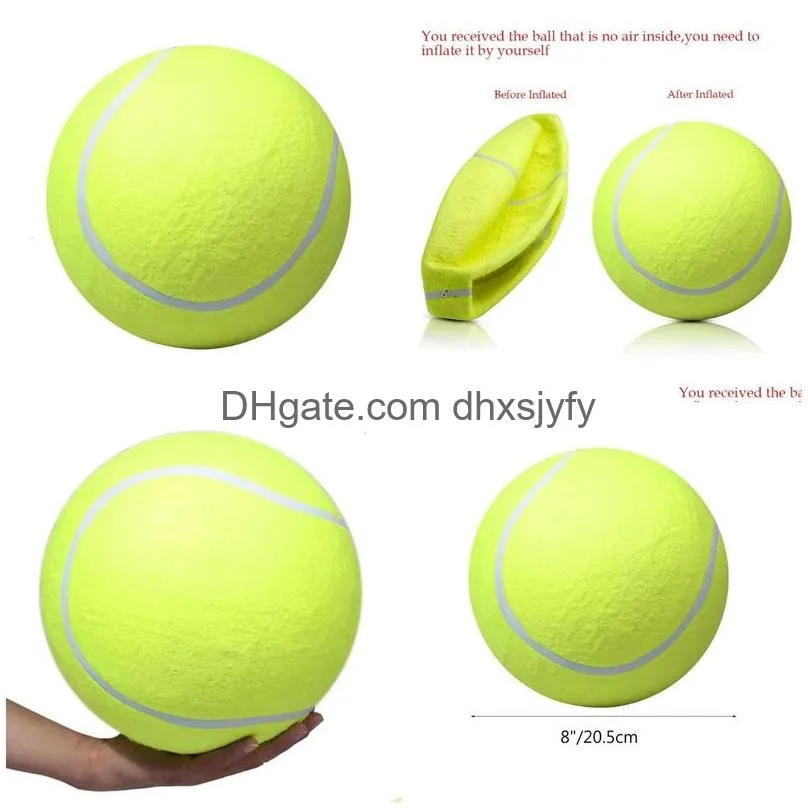 8in dog tennis ball  pet toy chew signature jumbo kids toys for your beloved puppies dogs 240124