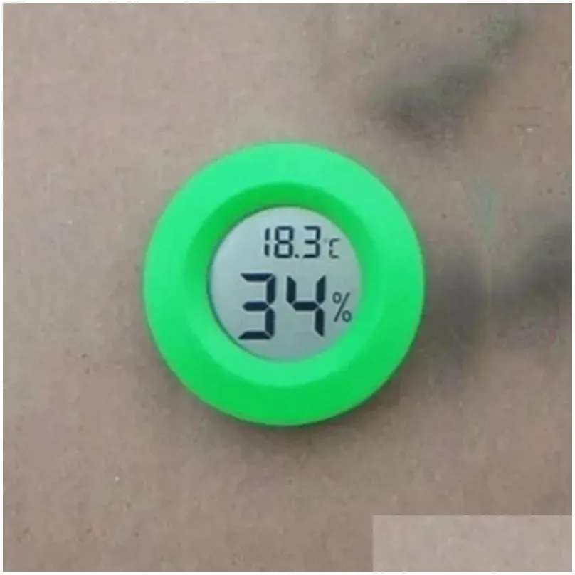 wholesale hygrometer mini thermometer fridge hygrometer portable digital temperature instruments acrylic round hygrometers humidity monitor meter