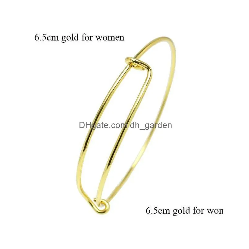 Bangle Selling Simple 5065Mm Different Size Expandable Wire Bangle Bracelet For Beading Diy Adjustable Bracelets 100 Pieces Dhgarden Dho3C