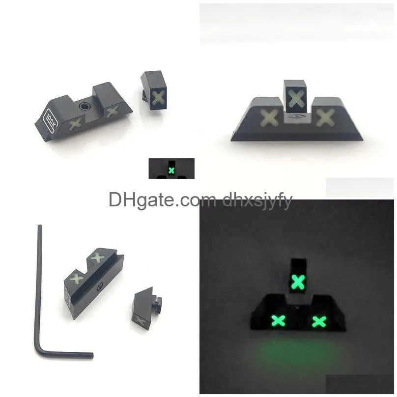 tactical g lock pistol night sights set for g17 g19 20 21 22 23 24 26 27 29 30 34 35 36 39 44 45