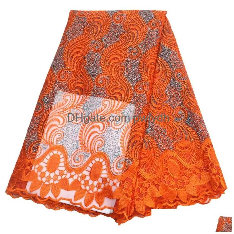 fabric and sewing african lace 5 yards french net tull embroidery for women dress 230727
