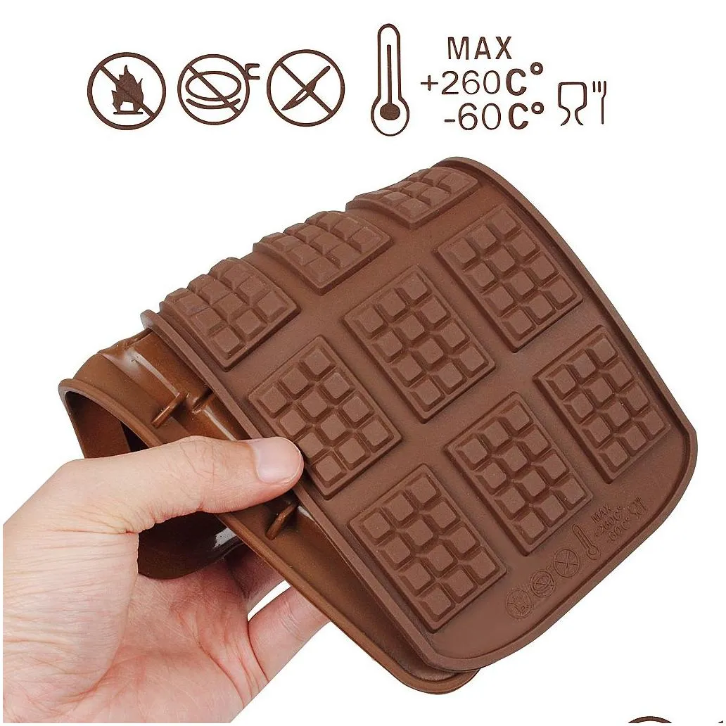 Baking Moulds Cavity Break-Apart Chocolate Mold Tray Non-Stick Sile Protein And Energy Bar Candy Molds Food Drop Delivery Home Garden Dhuqx