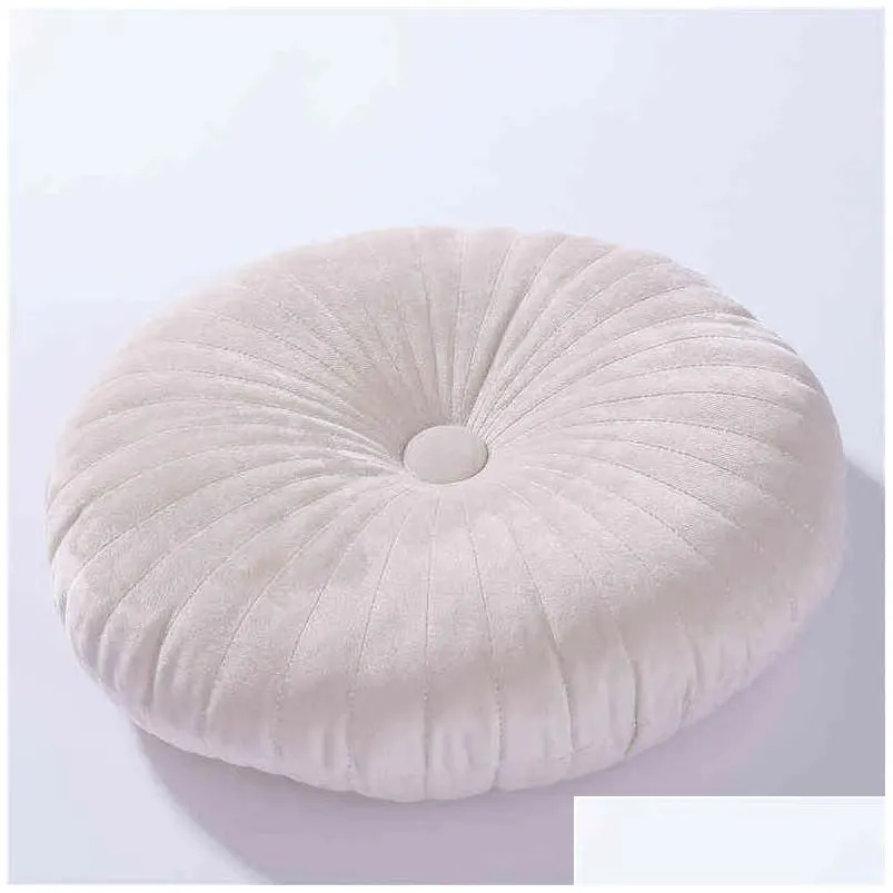 40x40cm round pouf tatami cushion pillow floor s soft seat pad throw home sofa cushion 35x35 211102