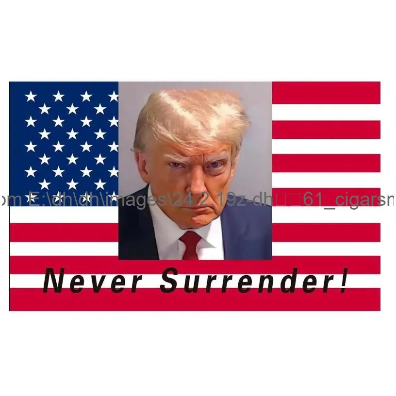 Banner Flags 3X5 Feet Trump Has Never Surrendered The Flag 2024 Campaign Customization Drop Delivery Home Garden Festive Party Supplie Dhupb