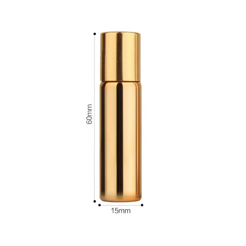 wholesale 10ml electroplated glass roller bottles perfume bottle press-packed travel portable shading small sample bottles