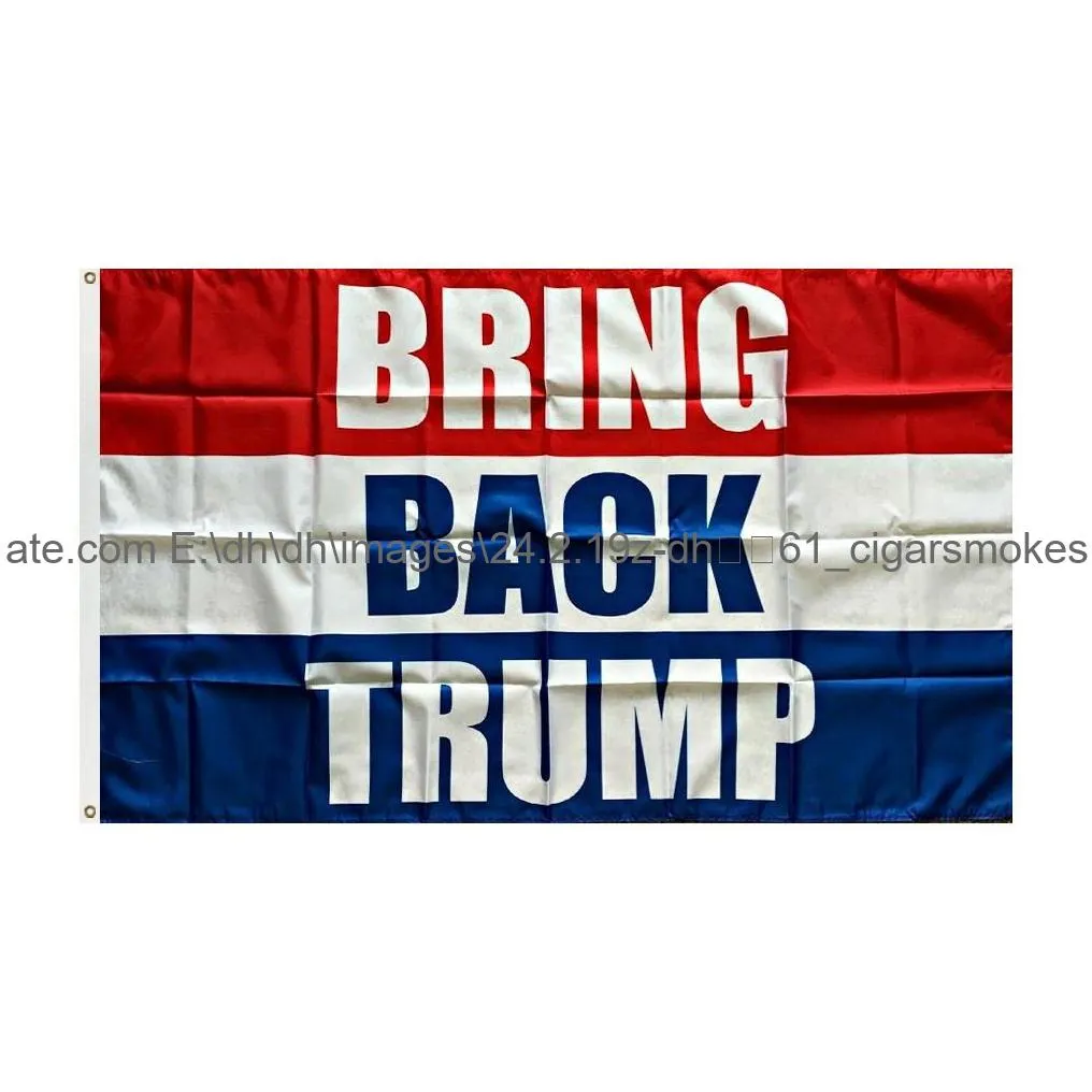 Banner Flags Trump 2024 Flag 3X5Ft General Election Flags Banner Fake News Drop Delivery Home Garden Festive Party Supplies Dhimi