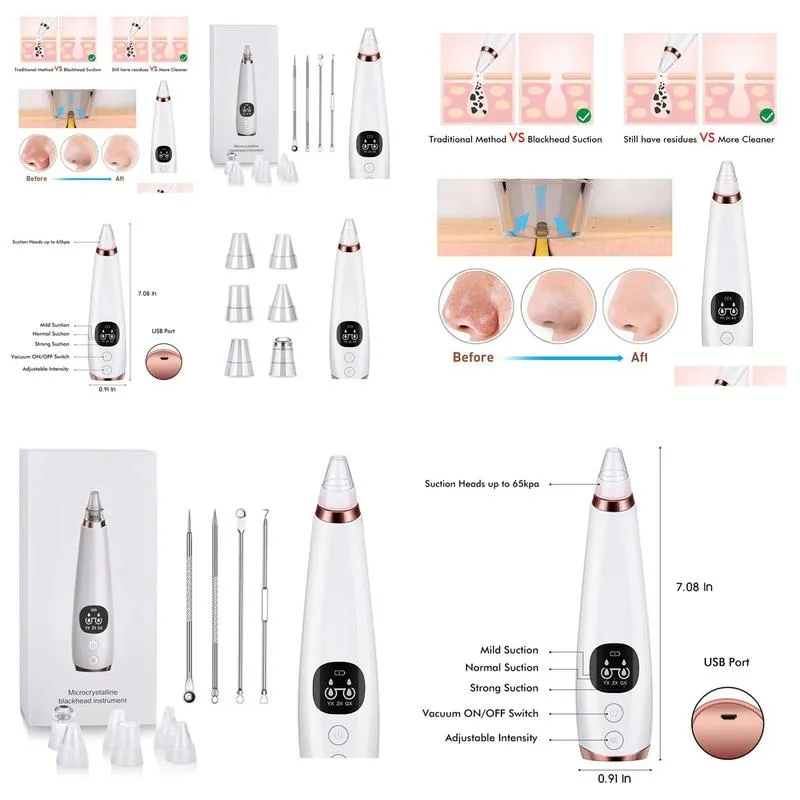 Other Festive & Party Supplies 6 Replace Heads Deep Pore Cleanser Device Rechargeable Drop Delivery Home Garden Festive Party Supplies Dhuh6