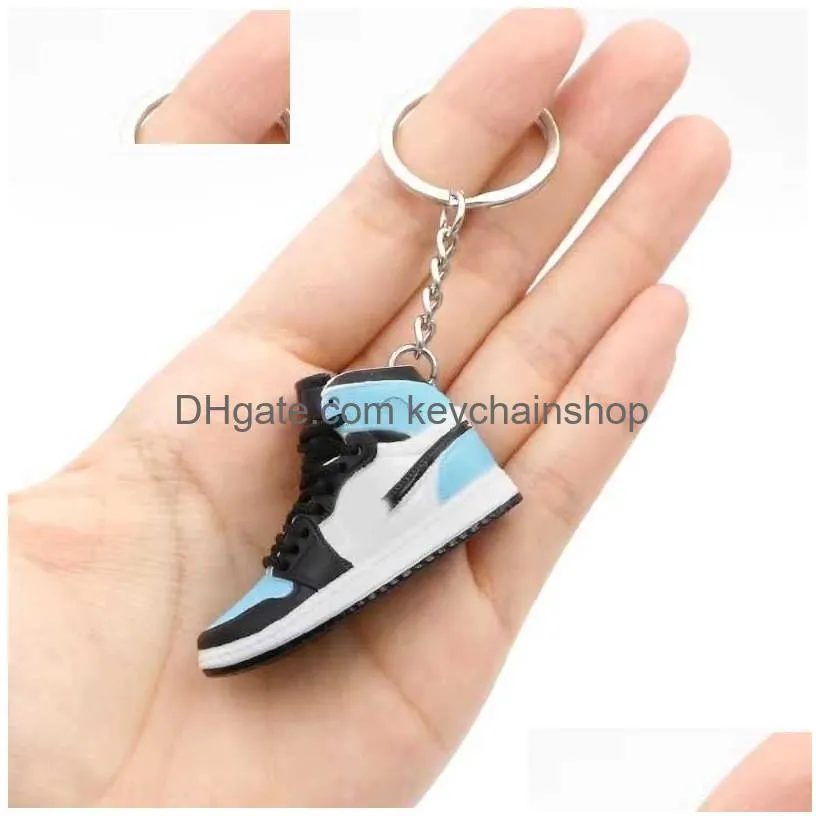 Designer 83 Styles 3D Basketball Shoes Keychain Stereoscopic Sneakers Keychains For Women Bag Pendant Mini Sport Shoe Keyring Xhnr Dr Dh8Av