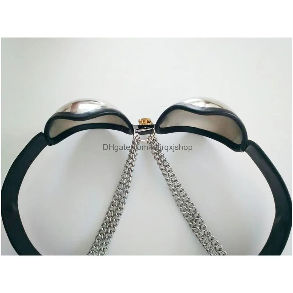 Other Health & Beauty Items Stainless Steel Chastity Belt Bdsm Bondage Accessories Iron Bra Straps Restraints Sm Position Drop Deliver Dh9Hz