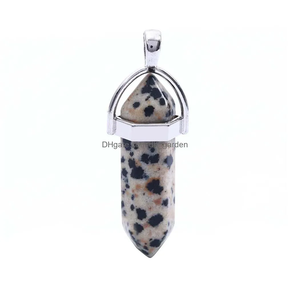 Charms High Quality Natural Crystal Pendant Charm For Necklace Bracelet Mixed Color Agate Turquoise Fashion Jewellry Drop Delivery Jew Dhc2I