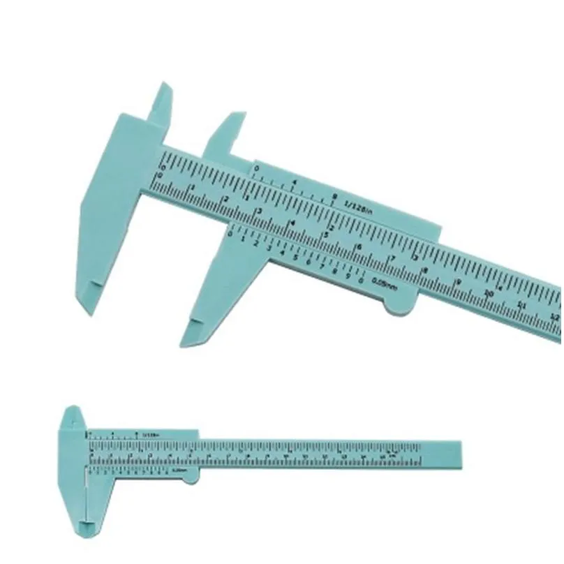 wholesale plastic vernier calipers gauge micrometer 0-150mm mini student ruler standard abs accurate measurement tools 5 colors