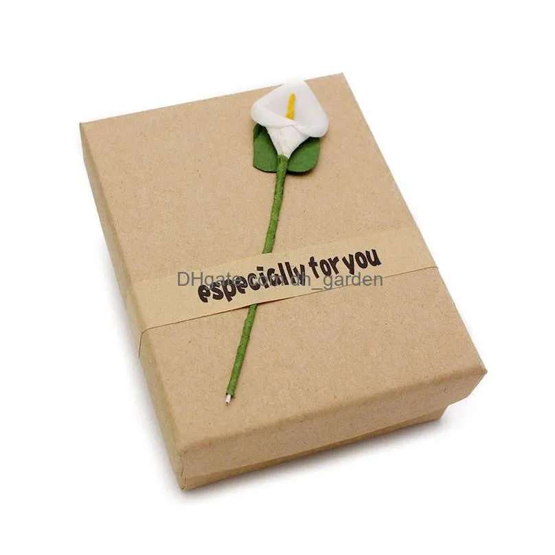 Other Factory Price Kraft Paper Cardboard Box Handmade 5080Mm Flower Especial For You Jewelry Gift Wholesale Drop Delivery Jewelry Jew Dhham