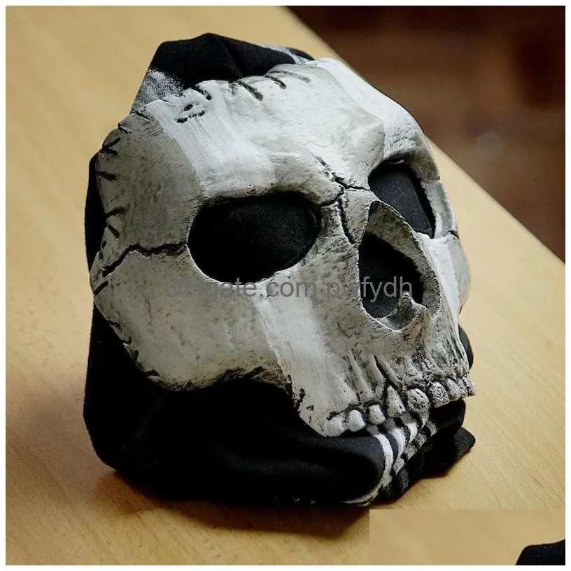 party masks ghost mask v2 operador mw2 airsoft cod cosplay airsoft tactical skull full mask 230627