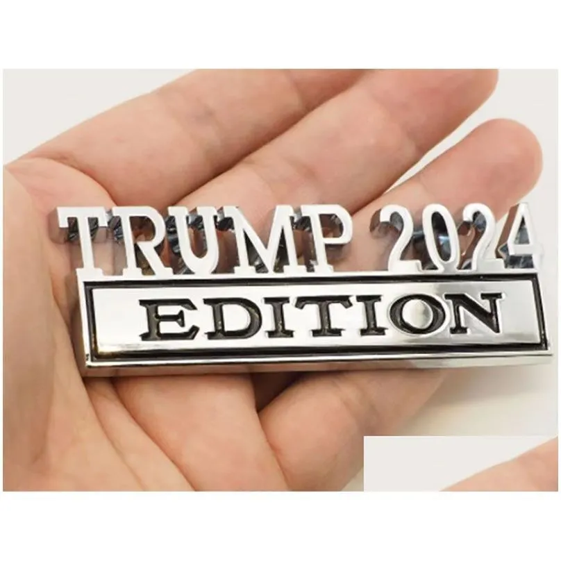 Party Decoration Metal Trmup 2024 Edition Car Emblem Badge Stickers Tailgate Decoration Drop Delivery Home Garden Festive Party Suppli Dhjgf