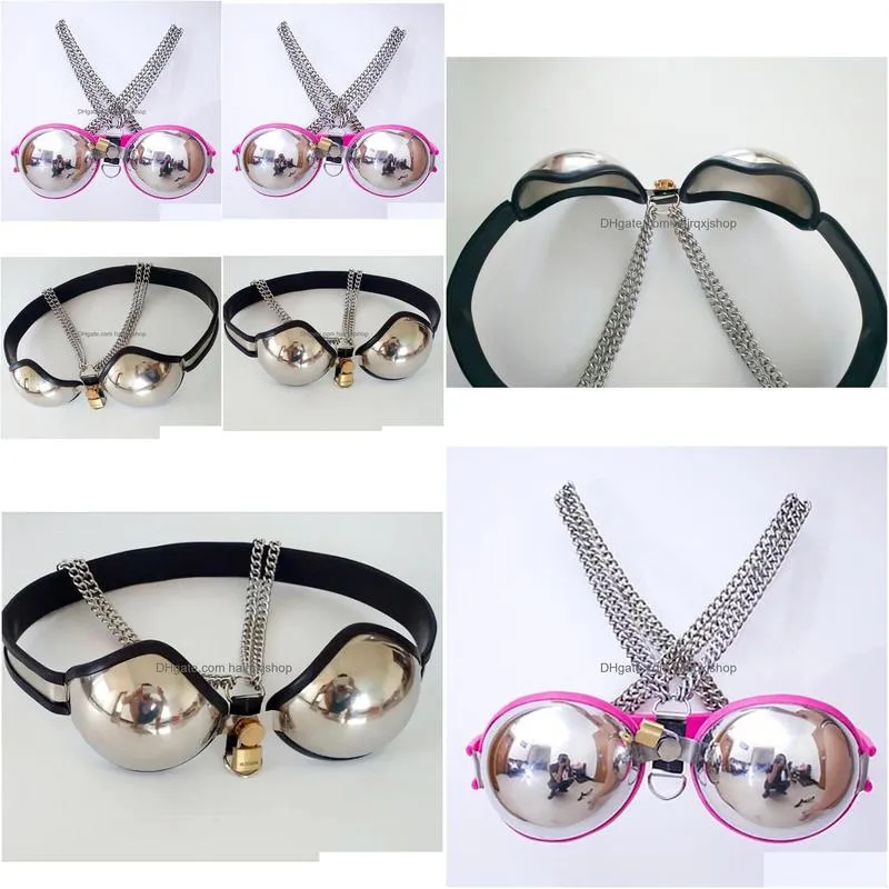 Other Health & Beauty Items Stainless Steel Chastity Belt Bdsm Bondage Accessories Iron Bra Straps Restraints Sm Position Drop Deliver Dh9Hz