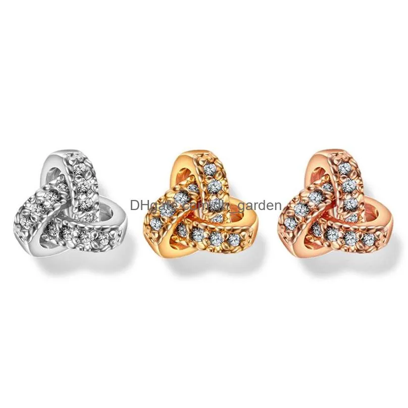 Stud Knot Love Cubic Zirconia Stud Earring For Women Girl Fashion 925 Sier Antiallergy Pin Ing Party Designer Jewelry Drop Dhgarden Dh1Dp