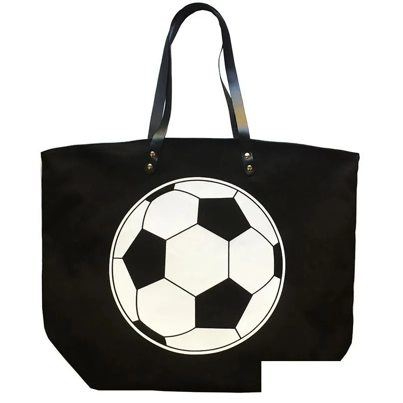 foldable handbags baseball tote softball basketball football volleyball canvas bags
