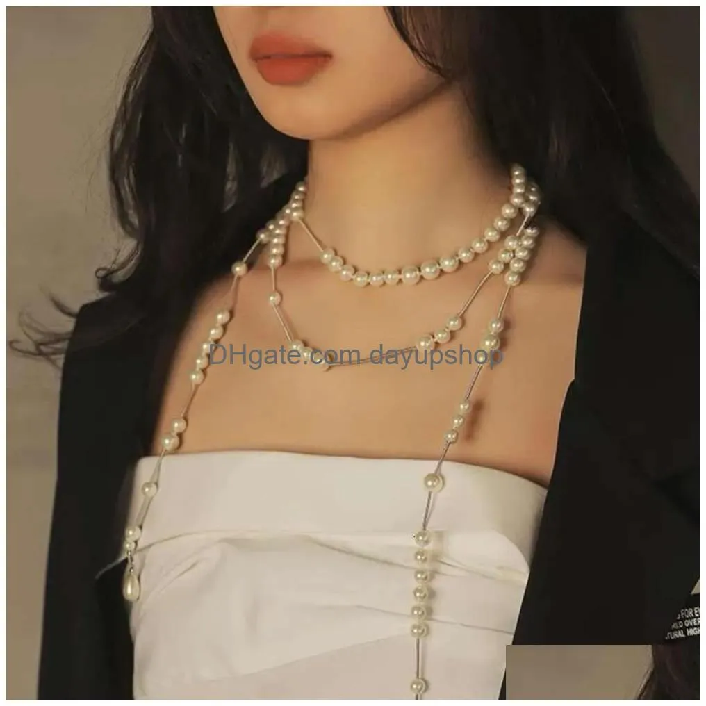 Designer High Quality Empress Dowager Xis Matching Diamond Studded Three-Nsional Water Droplet Pearl Pendant Cosmic Planet Temperamen Dhmhl